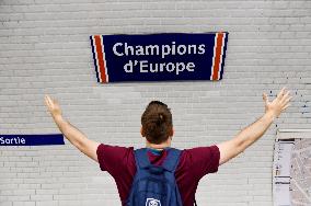 Paris Rebrands Europe Station to Celebrate PSG’s European Glory