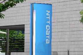 NTT Data signage and logo
