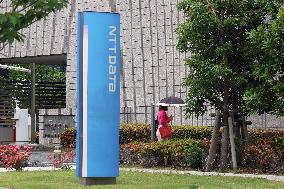 NTT Data signage and logo