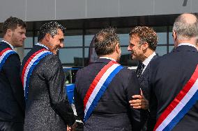 Emmanuel Macron visits the Envision AESC - Douai