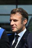Emmanuel Macron visits the Envision AESC - Douai