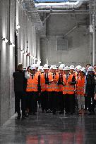 Emmanuel Macron visits the Envision AESC - Douai