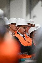 Emmanuel Macron visits the Envision AESC - Douai