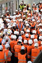 Emmanuel Macron visits the Envision AESC - Douai