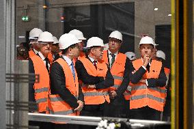 Emmanuel Macron visits the Envision AESC - Douai
