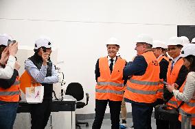 Emmanuel Macron visits the Envision AESC - Douai