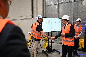 Emmanuel Macron visits the Envision AESC - Douai