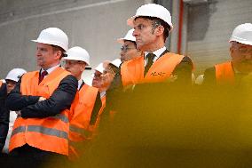 Emmanuel Macron visits the Envision AESC - Douai