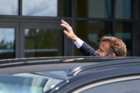 Emmanuel Macron visits the Envision AESC - Douai