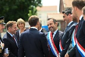 Emmanuel Macron Inaugurates Maison France Services - Wallers