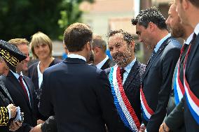 Emmanuel Macron Inaugurates Maison France Services - Wallers