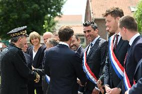 Emmanuel Macron Inaugurates Maison France Services - Wallers