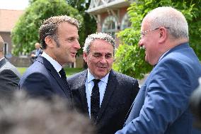 Emmanuel Macron Inaugurates Maison France Services - Wallers