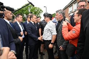 Emmanuel Macron Inaugurates Maison France Services - Wallers