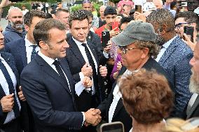 Emmanuel Macron Inaugurates Maison France Services - Wallers