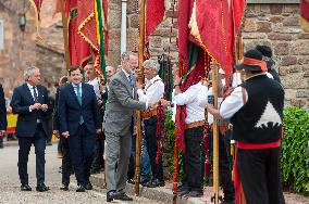 Royals At The 1200th Anniversary Of The Charter of Branosera - Spain