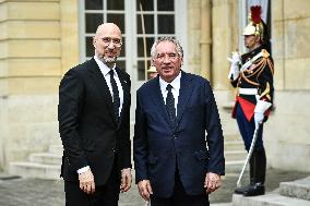 French PM Francois Bayrou welcomes Ukrainian PM Denys Shmyhal in Paris - FA