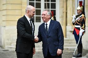 French PM Francois Bayrou welcomes Ukrainian PM Denys Shmyhal in Paris - FA