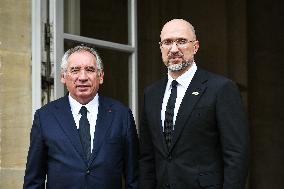 French PM Francois Bayrou welcomes Ukrainian PM Denys Shmyhal in Paris - FA