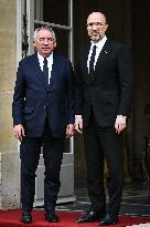 French PM Francois Bayrou welcomes Ukrainian PM Denys Shmyhal in Paris - FA