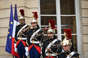 French PM Francois Bayrou welcomes Ukrainian PM Denys Shmyhal in Paris - FA