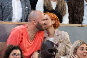 2025 French Open - Celebrities In Stands Night 10 NB