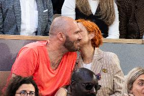 2025 French Open - Celebrities In Stands Night 10 NB