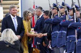 Royal Couple Arriving In Prague