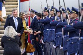 Royal Couple Arriving In Prague