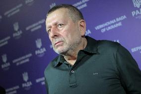 Briefing of Ukrainian MP Akhtem Chyihoz in Kyiv