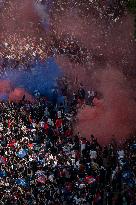 PSG parade on the Champs-Elysees avenue - Paris