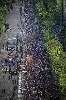 PSG parade on the Champs-Elysees avenue - Paris