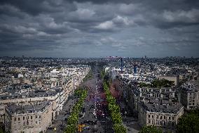 PSG parade on the Champs-Elysees avenue - Paris