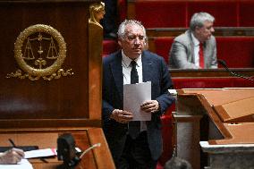 Speeches before a Motion de censure vote at the National Assembly FA