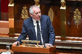 Speeches before a Motion de censure vote at the National Assembly FA