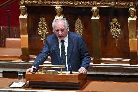 Speeches before a Motion de censure vote at the National Assembly FA