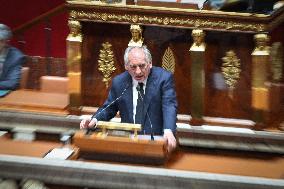 Speeches before a Motion de censure vote at the National Assembly FA