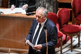 Speeches before a Motion de censure vote at the National Assembly FA