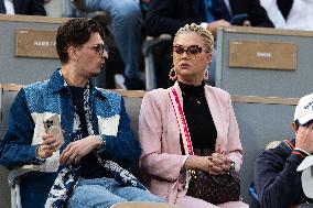 2025 French Open - Celebrities In Stands Night 11 NB
