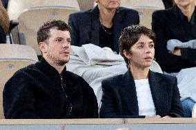 2025 French Open - Celebrities In Stands Night 11 NB