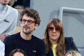 2025 French Open - Celebrities In Stands Night 11 NB