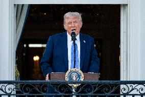 President Trump At A Summer Soiree On The South Lawn Of The White House - DC