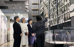 Emperor visits Okinawa museum for victims of Tsushima-Maru incident