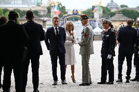Brazil's President Official Welcoming Ceremony at The Hotel Des Invalides in Paris