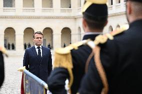 Brazil's President Official Welcoming Ceremony at The Hotel Des Invalides in Paris