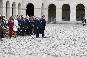 Brazil's President Official Welcoming Ceremony at The Hotel Des Invalides in Paris