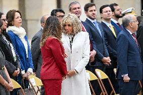 Brazil's President Official Welcoming Ceremony at The Hotel Des Invalides in Paris