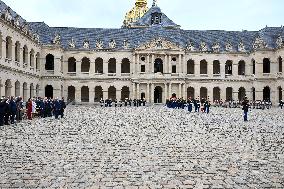 Brazil's President Official Welcoming Ceremony at The Hotel Des Invalides in Paris