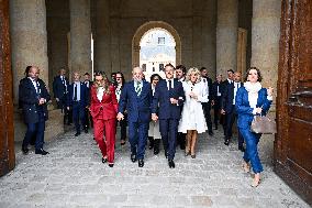 Brazil's President Official Welcoming Ceremony at The Hotel Des Invalides in Paris