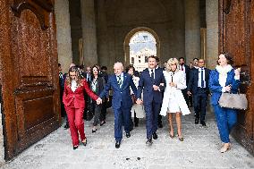 Brazil's President Official Welcoming Ceremony at The Hotel Des Invalides in Paris